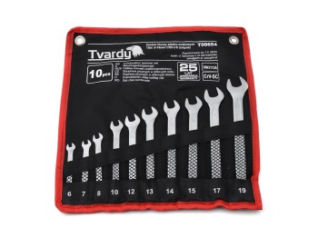 (obrázek pro) 10pcs Combination spanner set 6-19mm, satin, CRV, Cold stamped