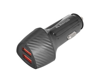 (obrázek pro) Nabíječka do auta s funkcí rychlého nabíjení 2xUSB QC3, 0,36W, 7,2A KELTIN