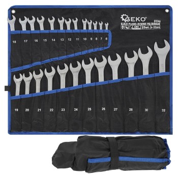 (obrázek pro) Očkoploché klíče 6-32mm, sada 25ks, saténové