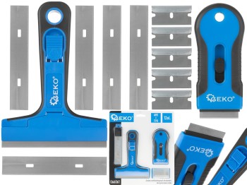 (obrázek pro) Sada škrabek a náhradních břitů, 12 ks GEKO