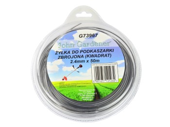 (obrázek pro) Žací struna do strunové sekačky, zesílená, čtyřhranná 2,4mm x 50m