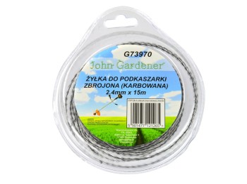 (obrázek pro) Žací struna do strunové sekačky, zesílená, zvlněný profil 2,4mm x 15m