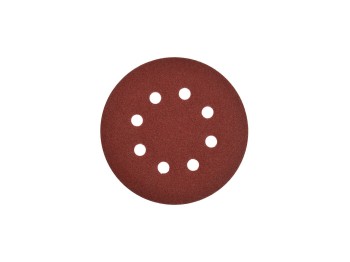 (obrázek pro) Brusný kotouč (papír) na suchý zip s otvory, 125 mm, zrnitost P150