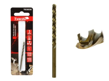 (obrázek pro) Kobaltový vrták do kovu HSS-Co, M35, 3mm TVARDY