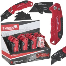 (obrázek pro) FASTFOLD zavírací nůž s lichoběžníkovou čepelí 60x19x0,6mm SK2H TVARDY – display box