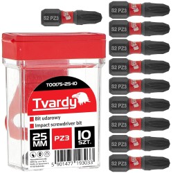 Bit rázového šroubováku PZ3 25 mm S2 – krabička (obrázek pro) Bit rázového šroubováku PZ3 25 mm S2 – krabička