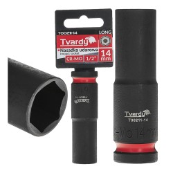 (obrázek pro) Prodloužený rázový nástrčný klíč 1/2&quot; 6PT 14 mm CR-MO