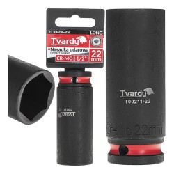 (obrázek pro) Prodloužený rázový nástrčný klíč 1/2&quot; 6PT 22 mm CR-MO