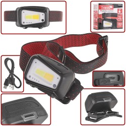 (obrázek pro) Čelovka s pohybovým senzorem, COB LED 5W+3W, 520lm, USB nabíjení TVARDY