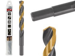 (obrázek pro) Černozlatý vrták do kovu HSS 15,0 mm, zúžená stopka