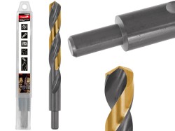 (obrázek pro) Černozlatý vrták do kovu HSS 18,0 mm, zúžená stopka