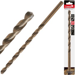 (obrázek pro) Dlouhý spirálový vrták HSS DIN1869 12,0 x 295 mm pozlacený