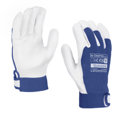 (obrázek pro) X-CRAFTER ZIMNÍ ZAteplené OCHRANNÉ RUKAVICE VYZTUŽENÉ KOZÍ KŮŽÍ 