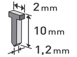 Hřebíky, balení 1000ks, 10mm, 2,0x0,52x1,2mm, EXTOL PREMIUM